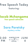 Free Speech Today panel featuring Jacob Mchangama and Sara Paretsky